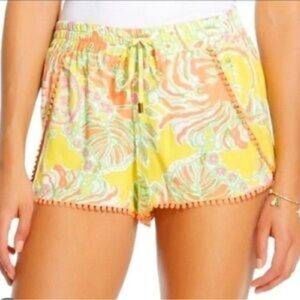Lilly Pulitzer For Target Happly Place Yellow Pattern Shorts